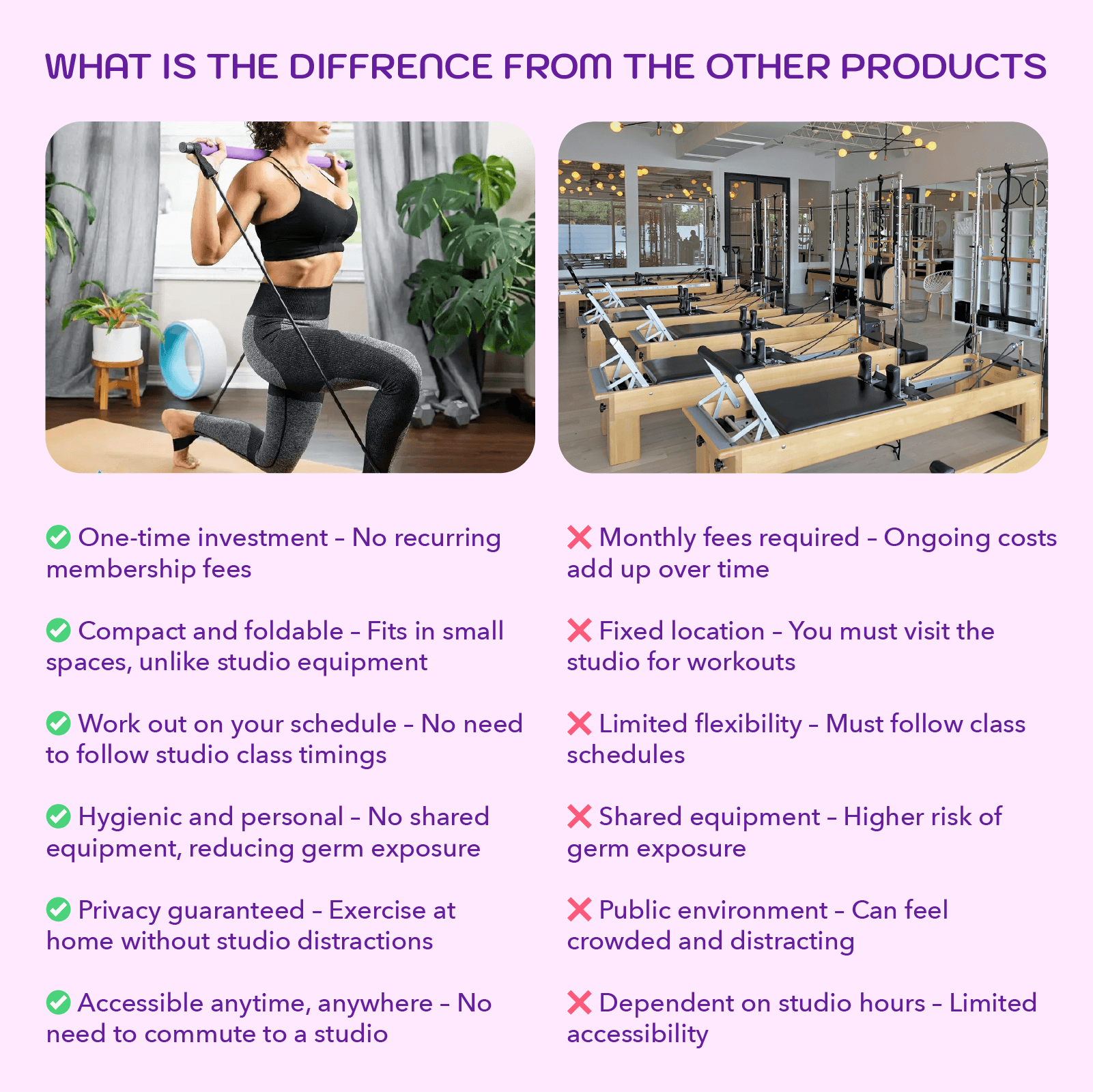 PilatesMove™ Pilates Reformer Bar