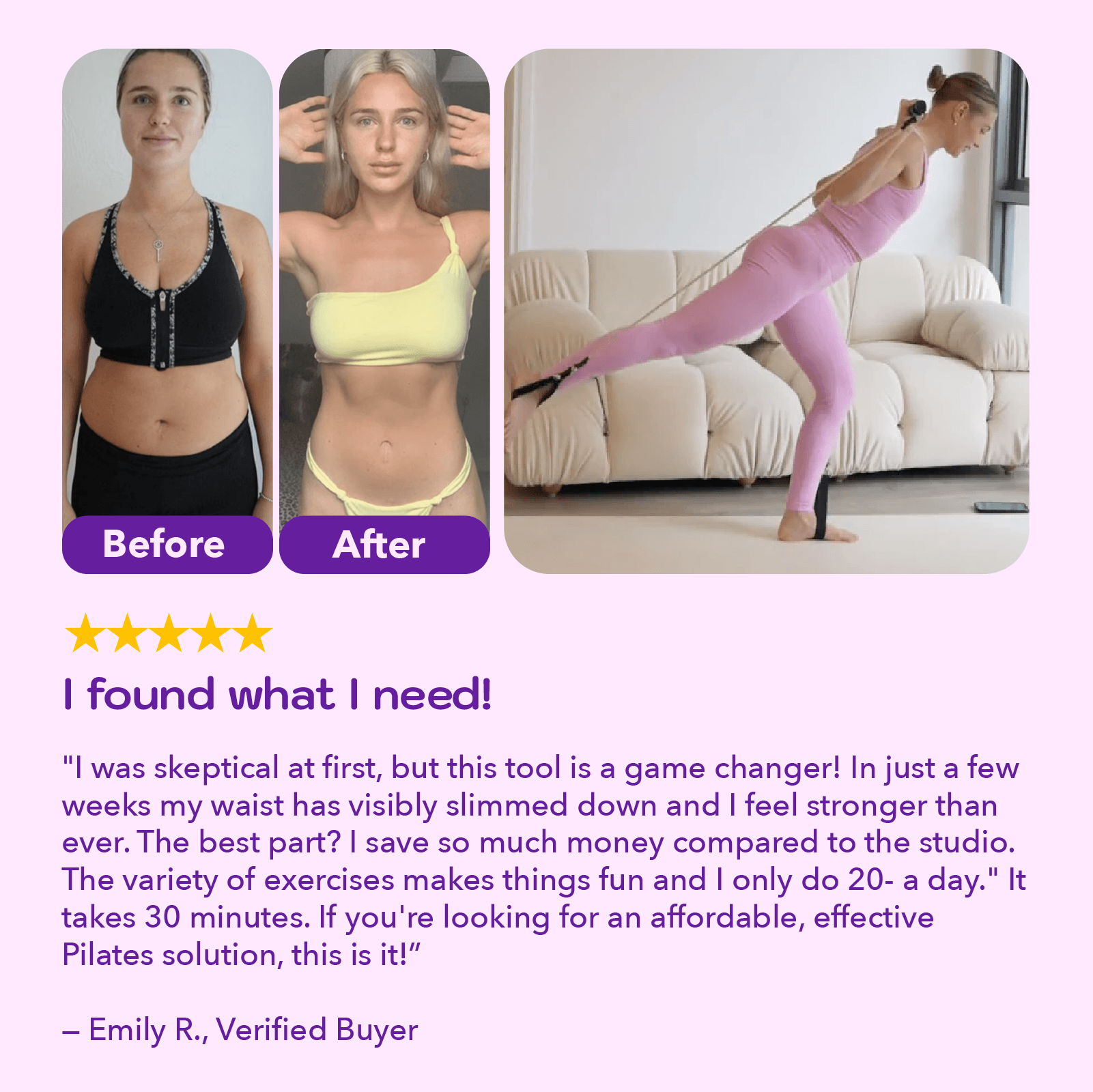 PilatesMove™ Pilates Reformer Bar