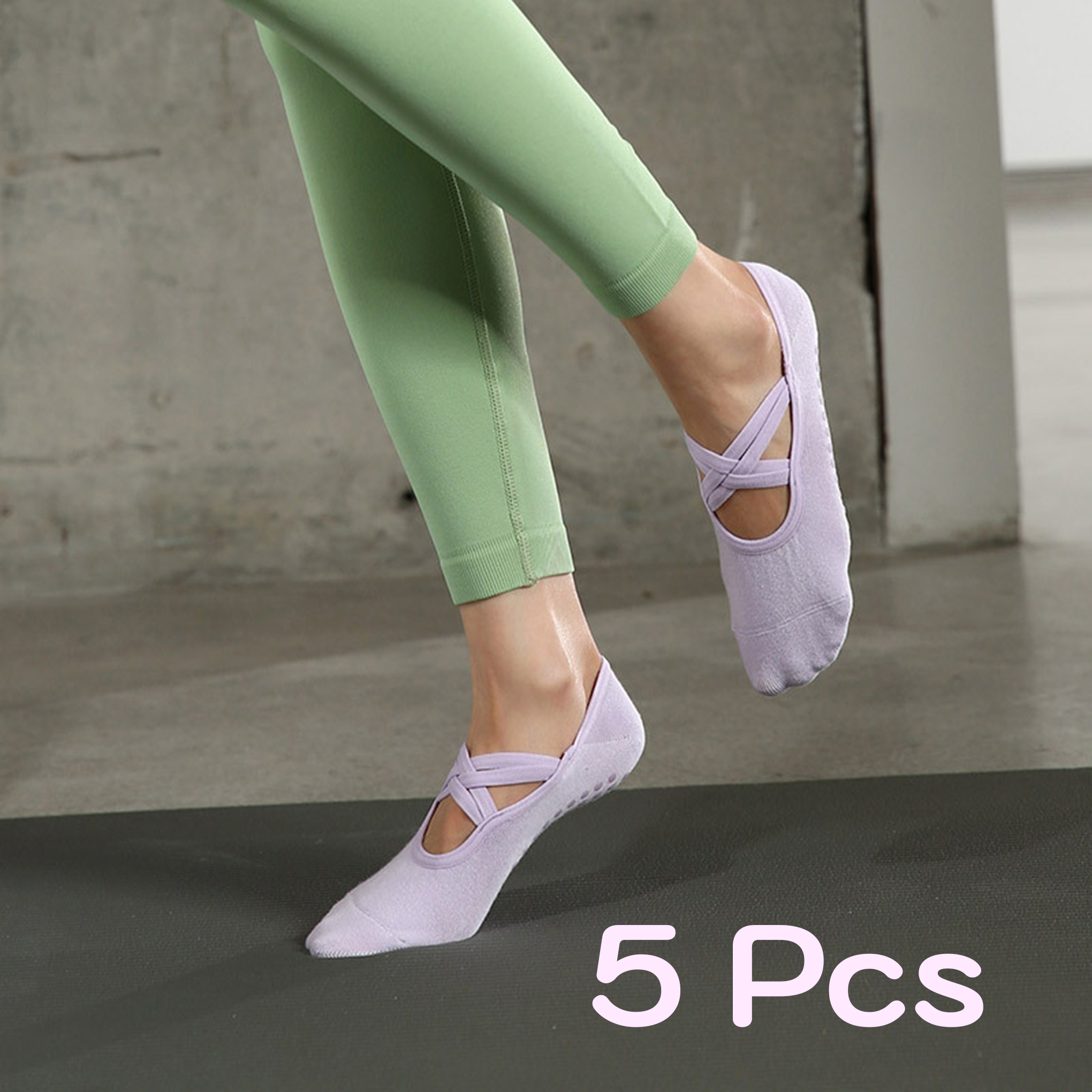 5 Pcs Pilates Socks